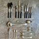 68-piece silver-plated and black ebony cutlery set with 4 velvet cases