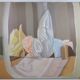 Huile sur toile, nature morte aux coraux, Paula Salonen, 1990