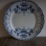 Pair of flat plates Terre de Fer "Régence" Saint-Amand & Hamage