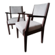 Fauteuils art deco velours gris