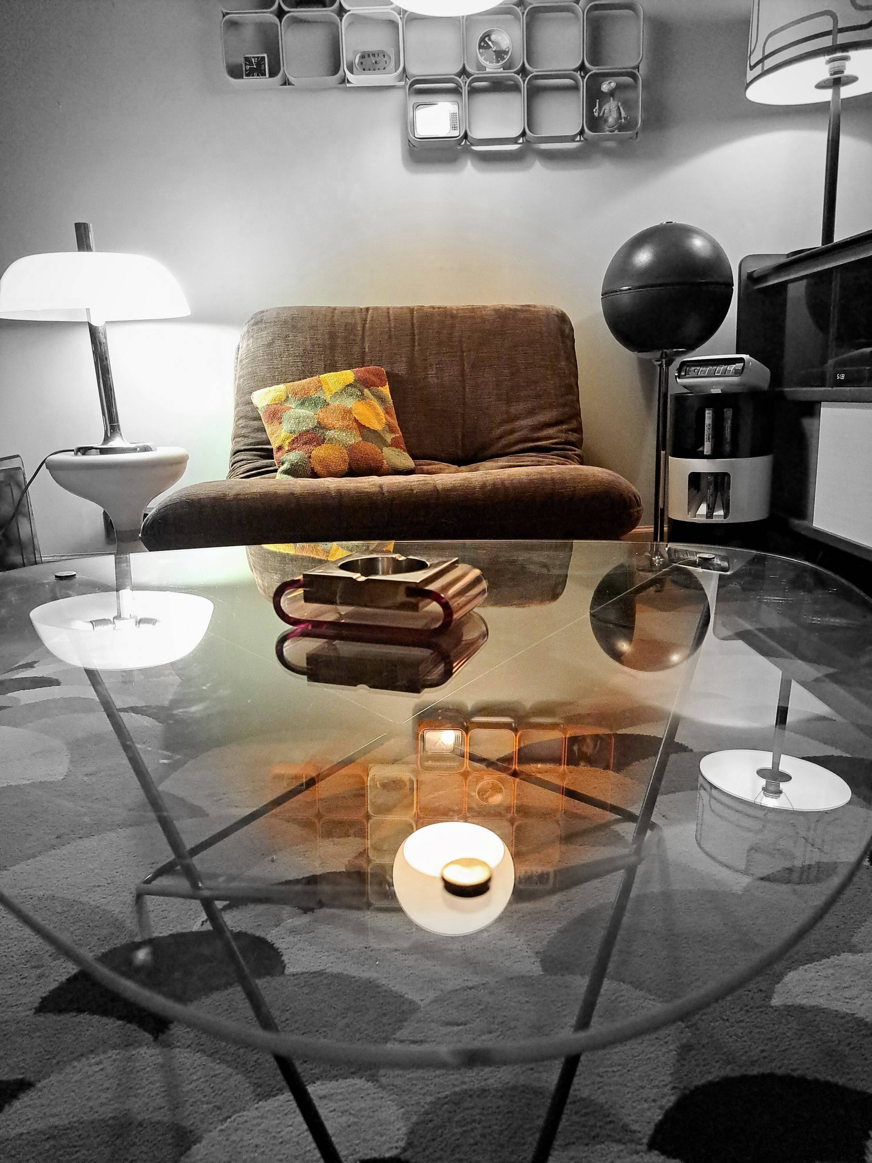 Steiner chair 1970 velvet ribbed brown