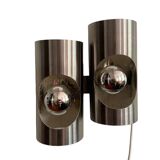 Pair of oxar 70's double wall lights