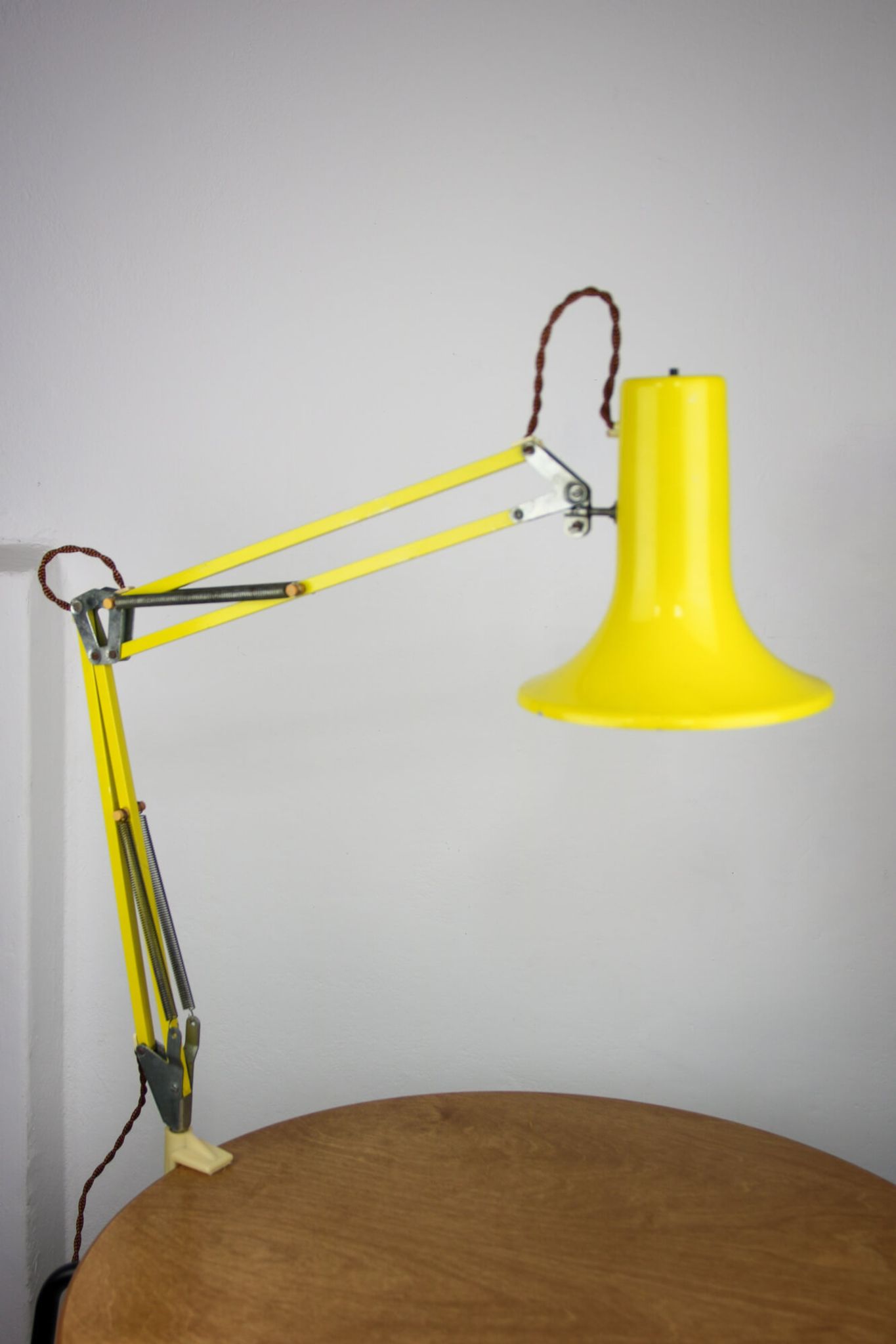 Yellow Adjustable Achitect Table Lamp by Sijaj, 1970s