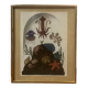 Framed illustration corals under globe