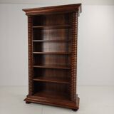 Barley Twist Open Bookcase – Solid Walnut, circa 1930