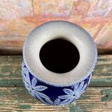 Antique Betschdorf Alsace stoneware vase - Floral decoration