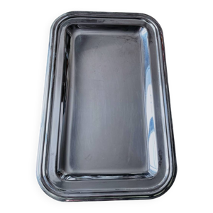 plateau en métal argenté