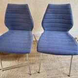 Pair of Kartell Mauï Soft grey chairs, designed by Vico Magistretti