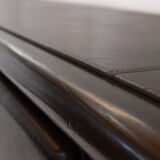 Black leather sideboard by Warren Platner for Knoll international, 1970s