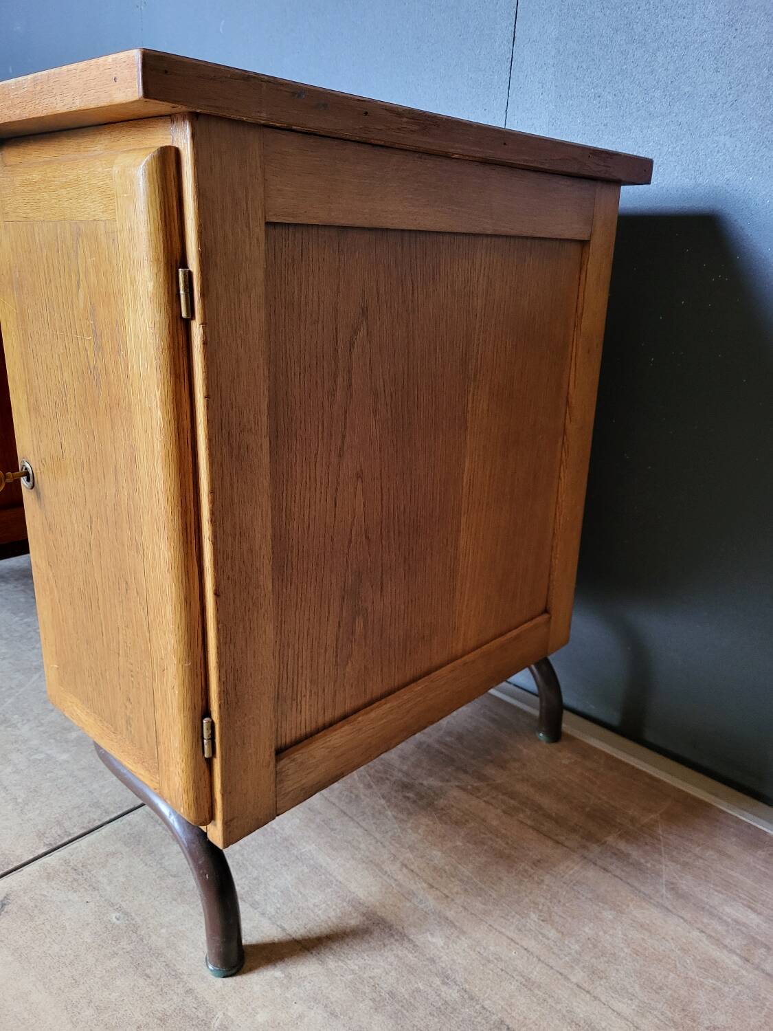 Vintage schoolmaster desk from the 1950s
