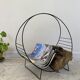 Magazine rack vintage log holder