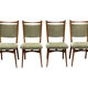 Vintage set of 4 Dining room chairs 1960s