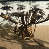 Florentine coffee table Hans Kögl golden metal