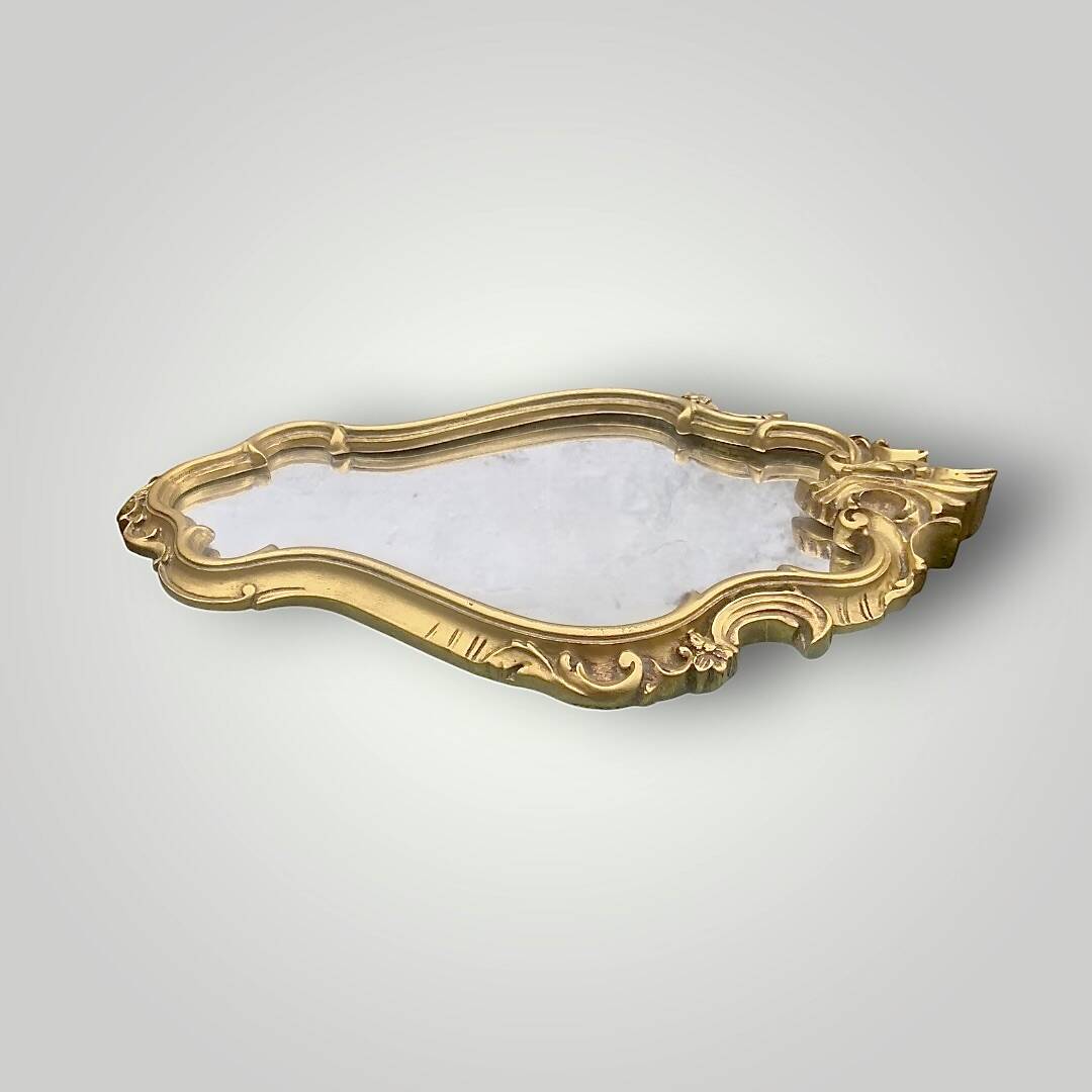 Antique Rococo style gilded resin wall mirror