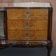 Vintage Italian Buffet in Walnut with Serpentine Front and Mirror Top
