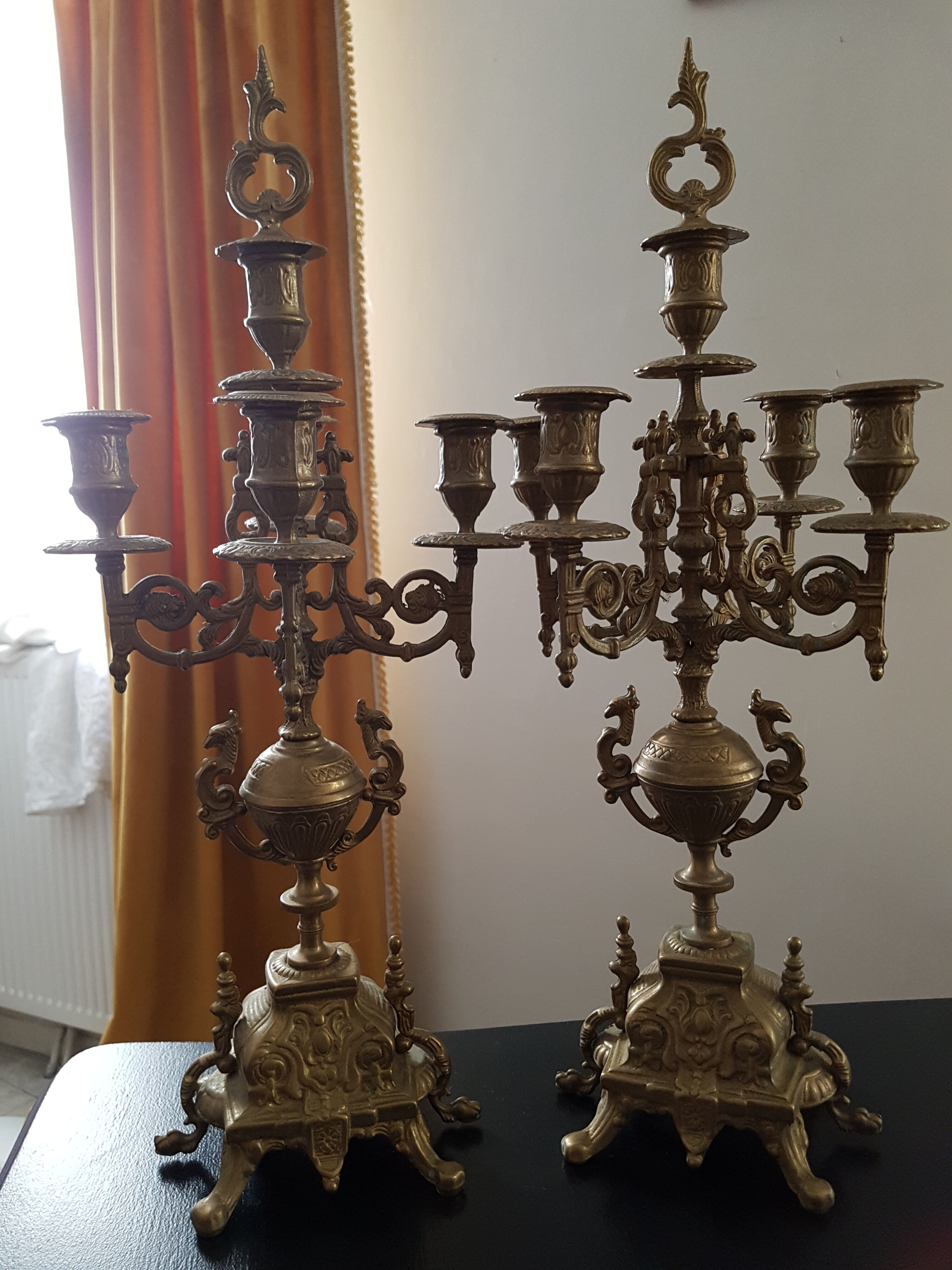 Pair of rock-style candelabras