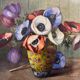 Nature morte aux anémones, signée début XX siècle