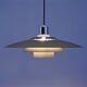 Danish hanging lamp in grey / anthracite metal, 1980s