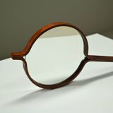 Rosewood hand mirror by Hans-Agne Jakobsson made in Markaryd, 1950s Sweden.