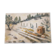 Tableau à l'huile paysage de neige