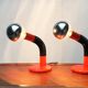 Vintage Italian table lamps Space Age by Bellini for Targetti, 1970s.