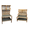 Ensemble de 2 meubles modulables présentoir / étagères