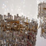 Lot de 2 appliques murales en cristal cascade Hollywood Regency Kinkeldey, 1970
