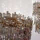 Set of 2 Kinkeldey Hollywood Regency waterfall crystal glass wall lights, 1970