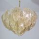 Amazing Large Murano Glass Gold Leaves Chandelier