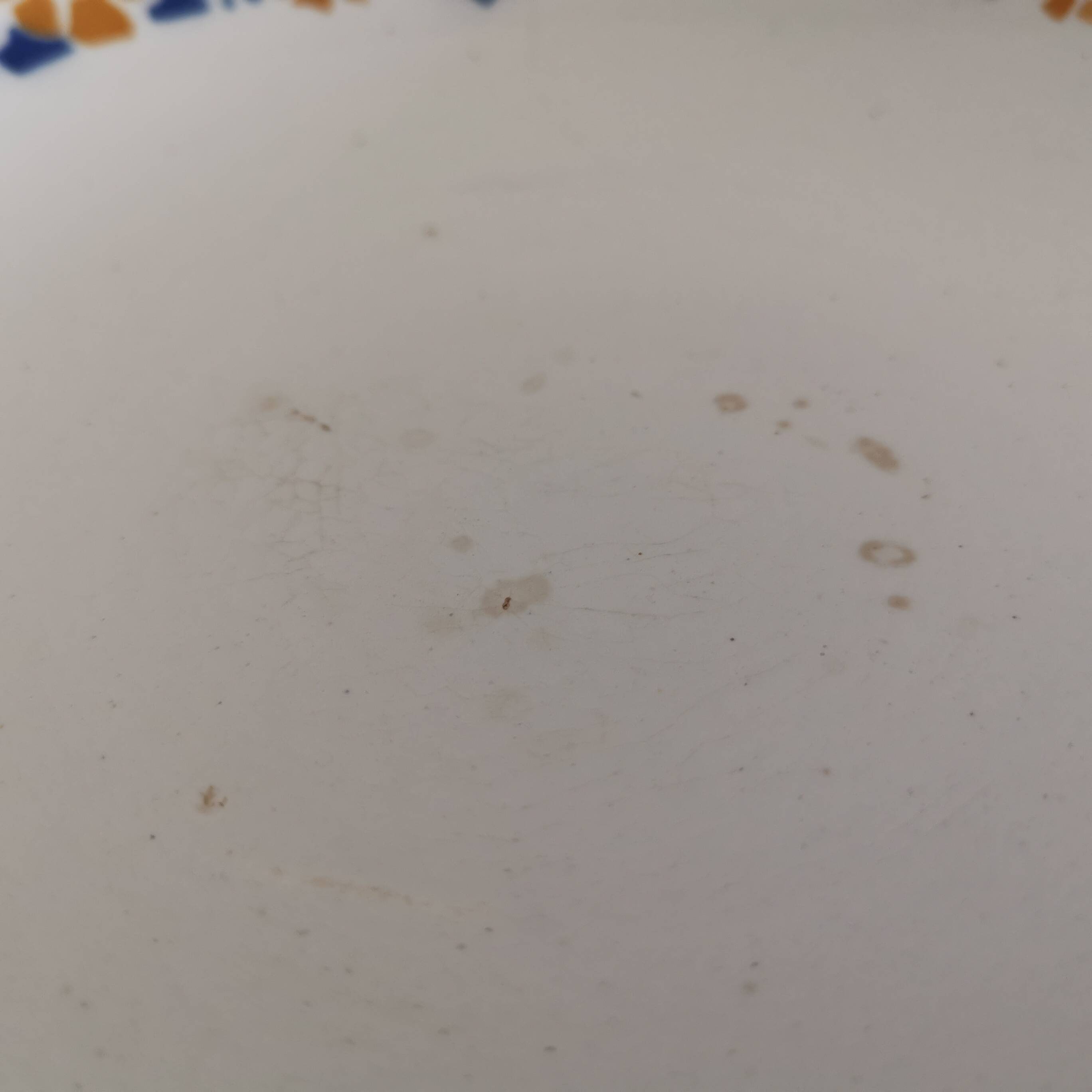 Old earthenware compote bowl L'Amandinoise St Amand France