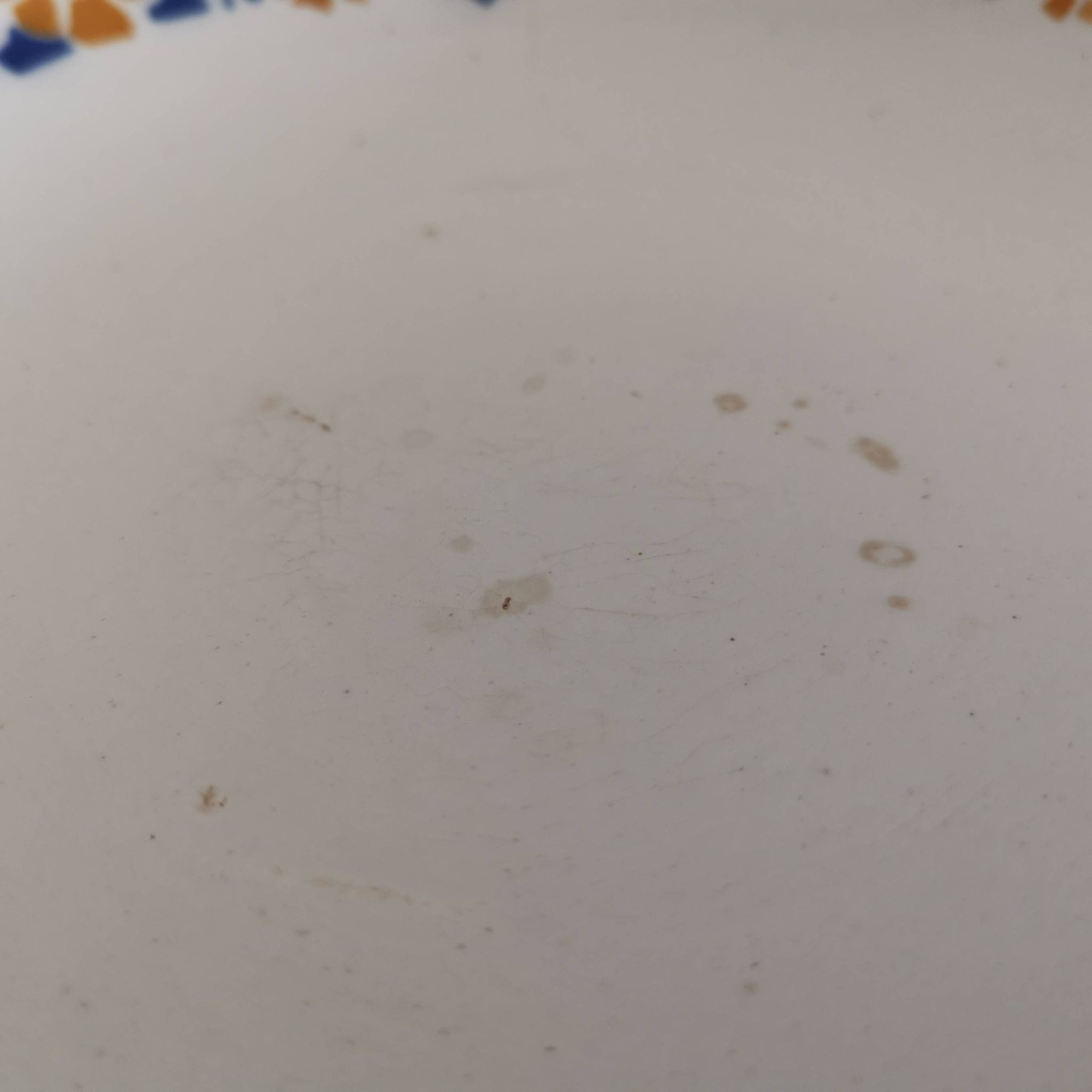Old earthenware compote bowl L'Amandinoise St Amand France