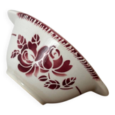 Vintage earthenware bowl with pink floral design from Badonviller.