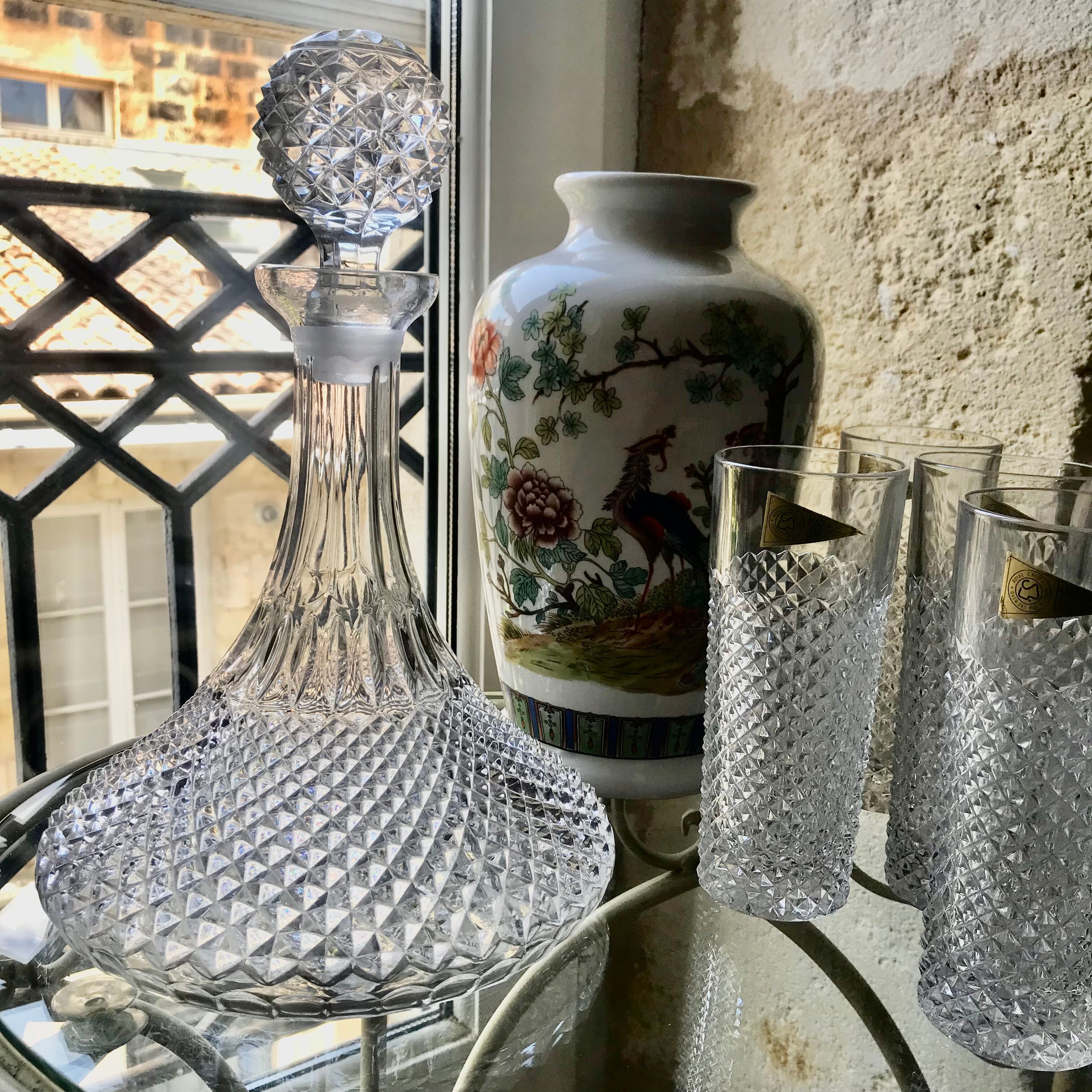 Premium quality boat decanter, 19th century