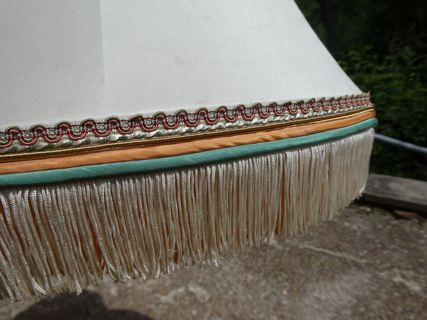 Vintage fringed suspension chandelier