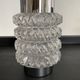 Vintage chrome candle holder and molded glass 70s