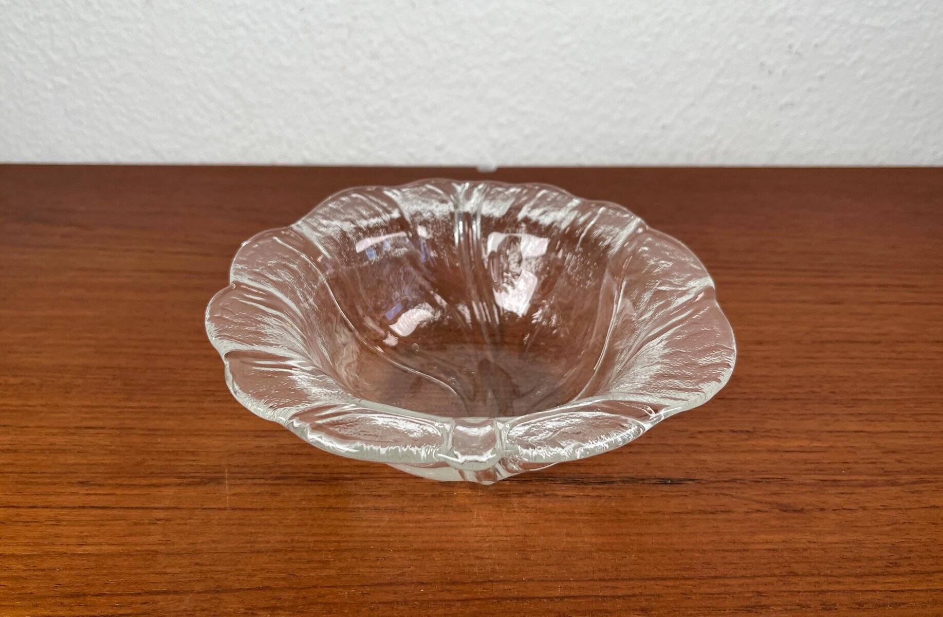 Small vintage bowl from the Eden series in glass by Lars Hellsten for Orrefors, Sweden, 1970s.
