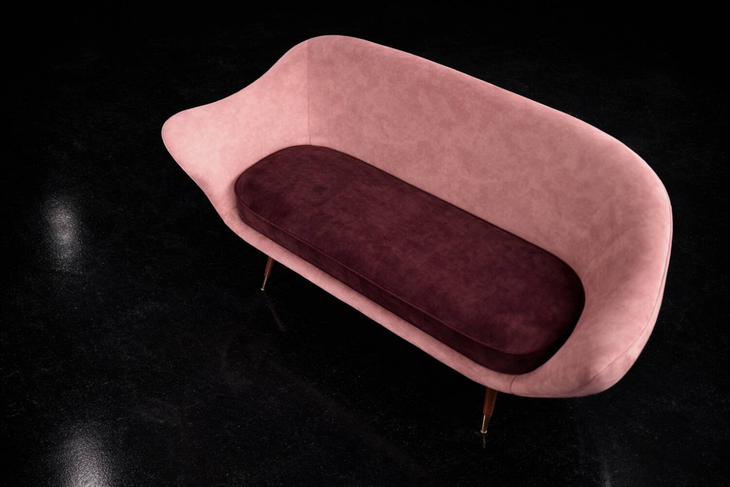 Vintage Mid-Century Space Age Velour Lounge Set from Paged, 1972, Set of 3