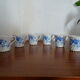 6 tasses café porcelaine Limoges Haviland - Cerisier bleu -Cotes torses