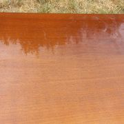 Vintage walnut varnished chest of drawers with 4 drawers from the 1960s.