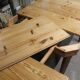 Table extensible pin massif