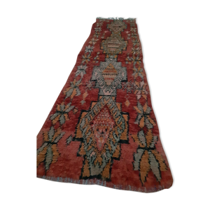 tapis ancien rouge 260×71
