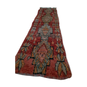 Tapis ancien rouge 260×71 cm