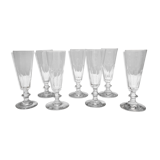 Set of seven champagne flutes