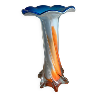 Vase corolle en verre de Murano