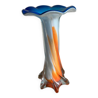 Murano glass corolla vase