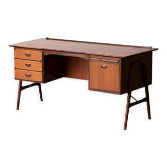 Writing desk by Louis Van Teeffelen for Wébé, Dutch design, 1950s