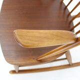 Chaise à bascule Illum Wikkelso Gyngestol No. 3 des années 1960 pour Niels Eilersen, 2 articles disponibles