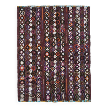 Kilim turc vintage tissé main 167x215 cm