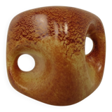 Italian ceramic cube vase by Roberto Rigon for Bertoncello, 1960s.