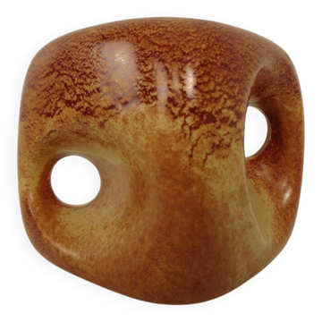 Italian Ceramic Cube Vase by Roberto Rigon for Bertoncello, 1960s